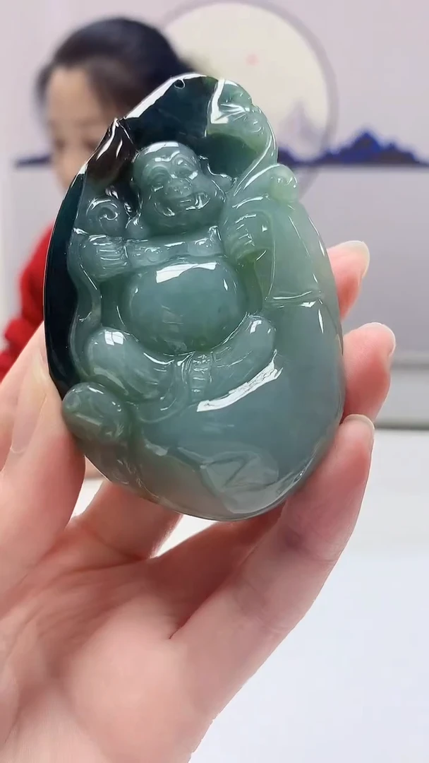 【闪购商品】定制翡翠未镶嵌4902zm-毛货挂件佛公111