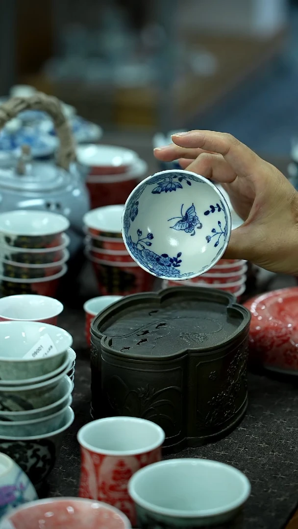 开仓千款景德镇手绘茶具放漏