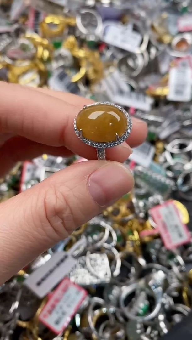 银S925镶嵌戒指翡翠111   4