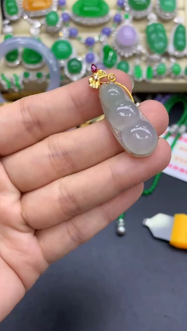 手链18K金镶嵌翡翠319-中国好珍宝