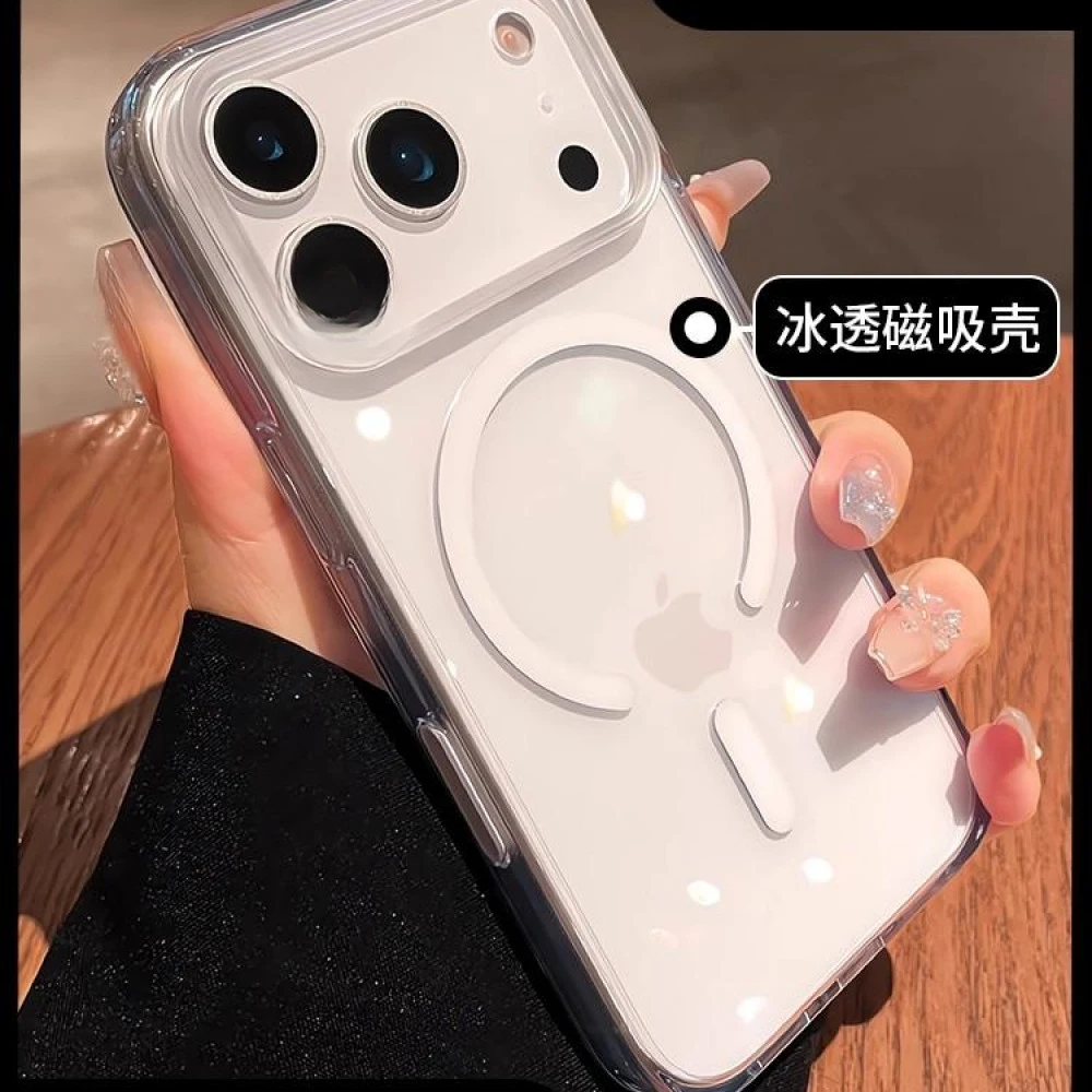 适用iphone17promax手机壳百搭透明磁吸16pro高级感新款16/17pro