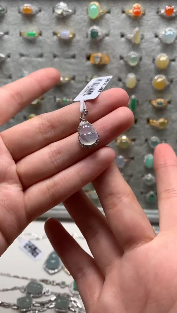 银S925镶嵌戒指翡翠吊坠21