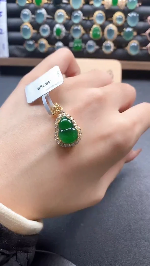 银S925镶嵌戒指翡翠51511