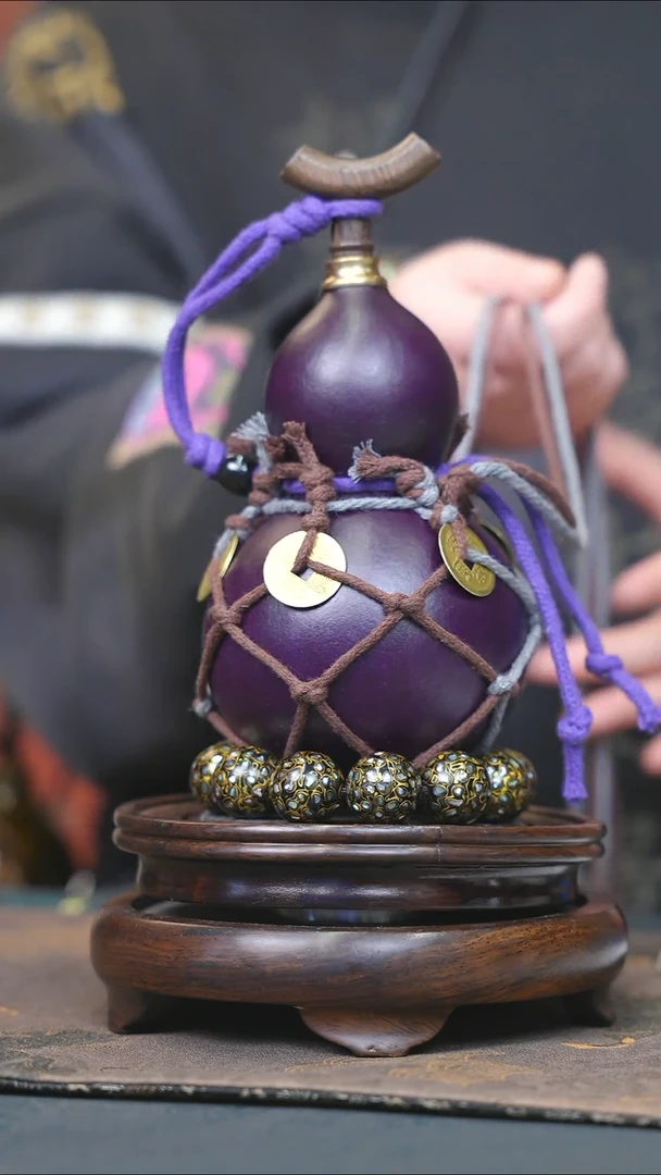 【闪购商品】YG128大漆酒葫芦不包手串及旋转底座