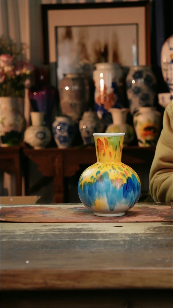 【闪购商品】瓷片景德镇纯手工釉下彩精品花瓶