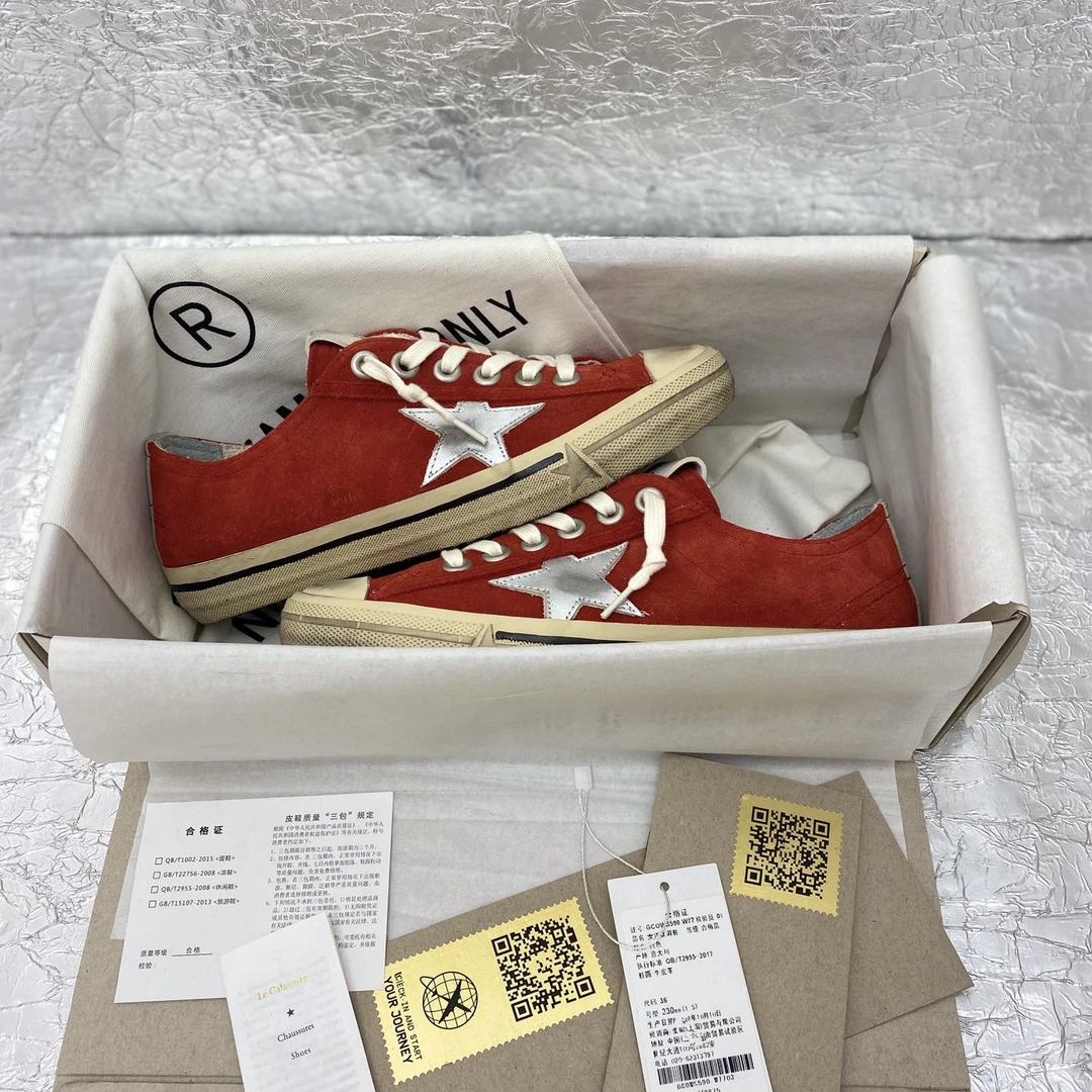 经典V系列韩版红磨砂银星星做旧小脏鞋女复古个性内增高休闲板鞋