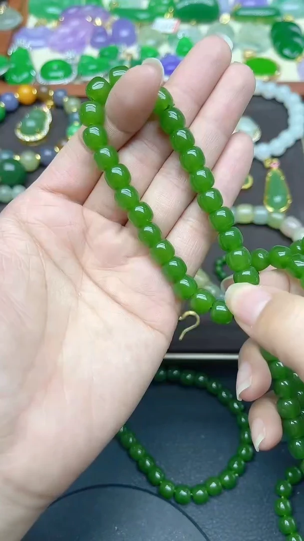 颈饰未镶嵌和田玉行珠单圈手串