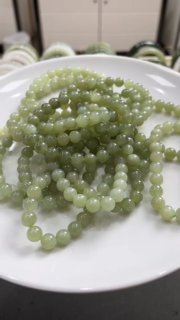 【闪购商品】和田玉手链未镶嵌葡萄肉手串8mm（多样性发其一）