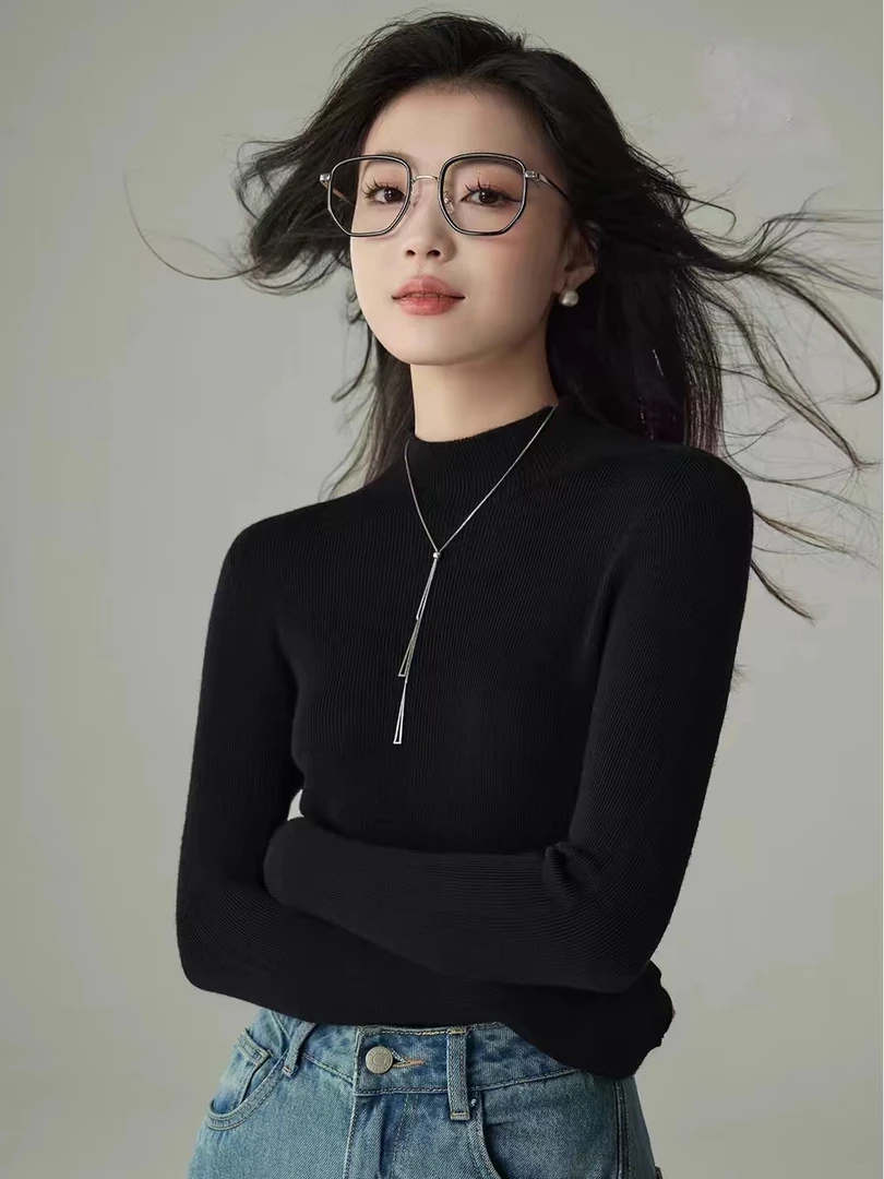 祯智服饰HFN-516无缝一线成衣打底衫 60支100%羊毛衫