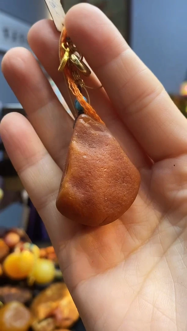 琥珀颈饰未镶嵌挂件