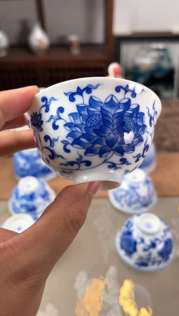 【闪购商品】景德镇文祥窑釉下彩手工陶瓷单杯