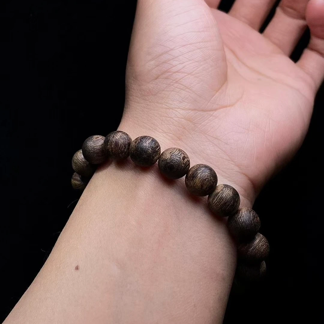 增香沉香木质非遗Y料芽莊黄先生特供蕾蕾BQ陳水1.0单圈（纹理随机）