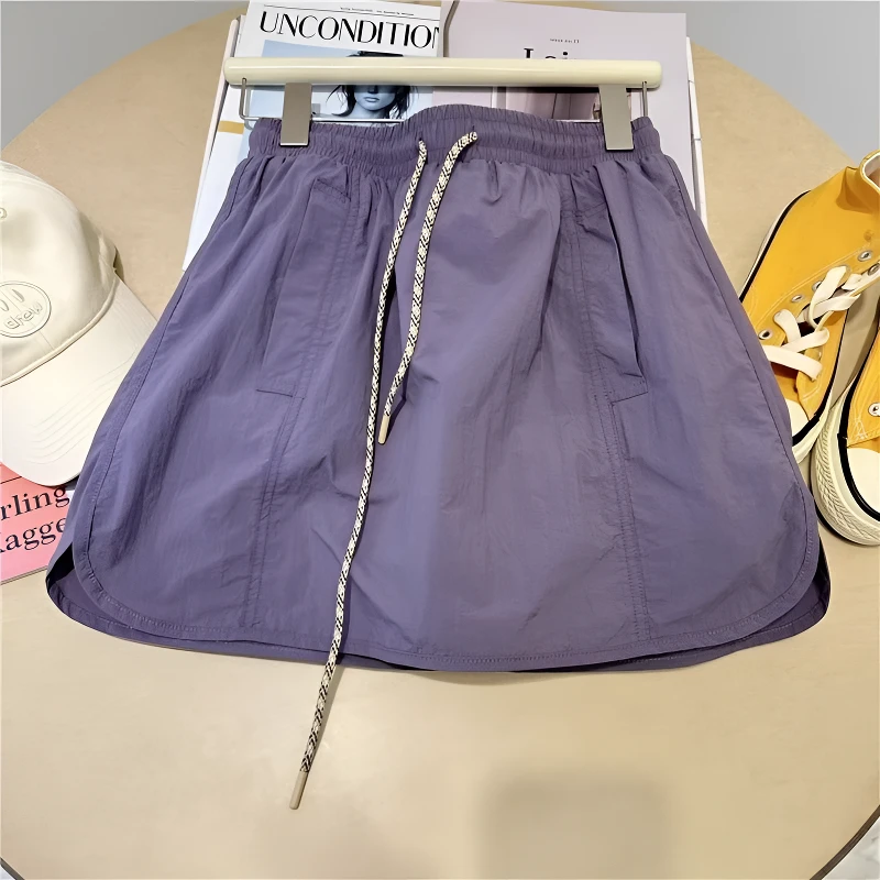 女童夏季休闲宽松显瘦A字短裙裤中大童洋气速干时尚工装半身裙夏