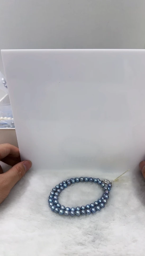 【闪购商品】海水珍珠DA银S925镶嵌t812 灰珠串6