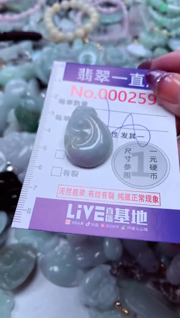 翡翠未镶嵌吊坠(不含链)2593
