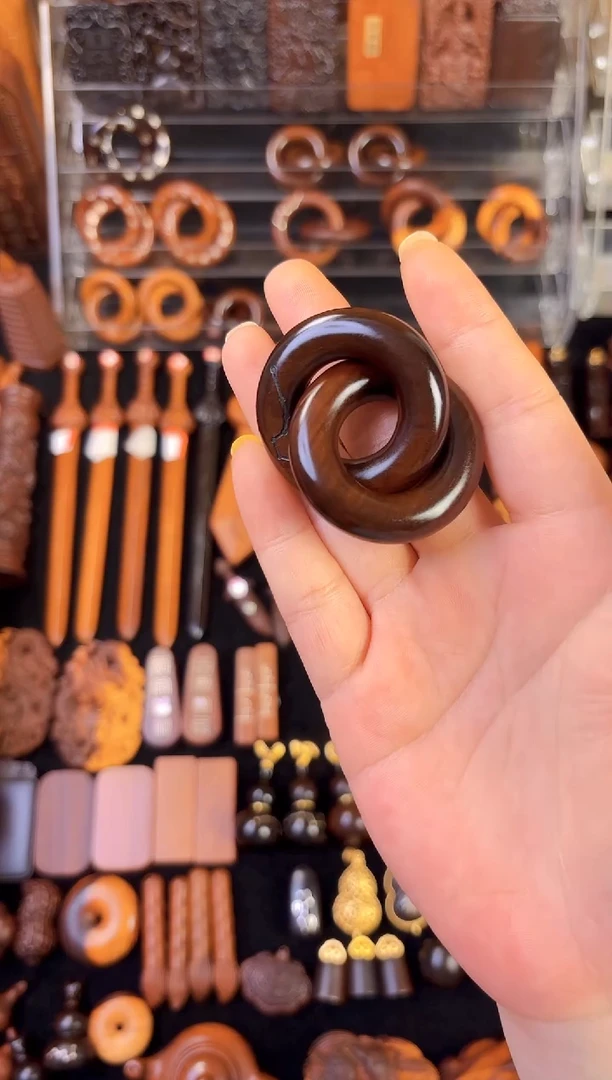 雷枣木玉化料刻七星乾坤圈2.0