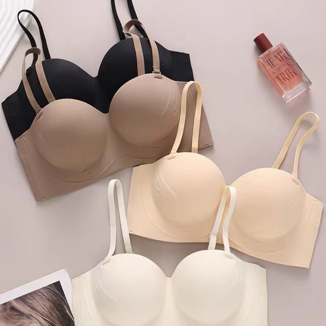 21#新款聚拢少女两穿无肩带抹胸无痕防滑小胸聚拢美背内衣文胸