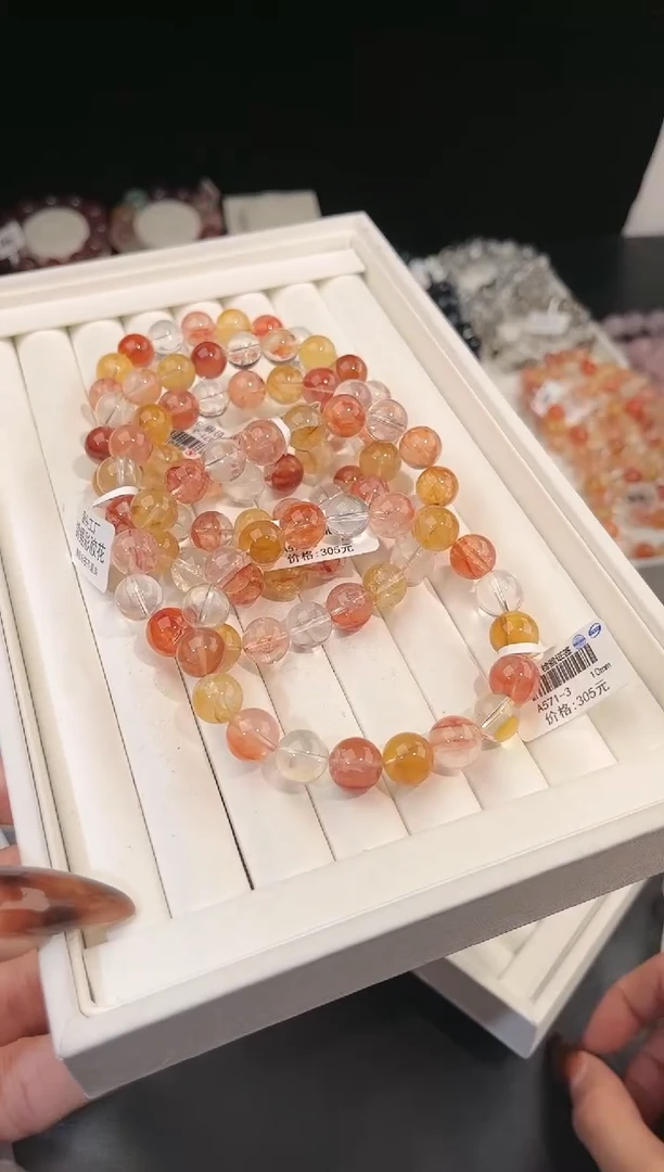 【闪购商品】水晶手链未镶嵌多样性发一Q73锦鲤胶花10mm