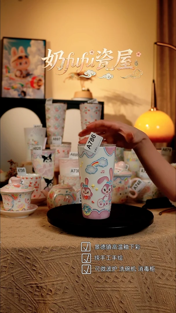 景德镇高温釉下彩立体釉创意瓷