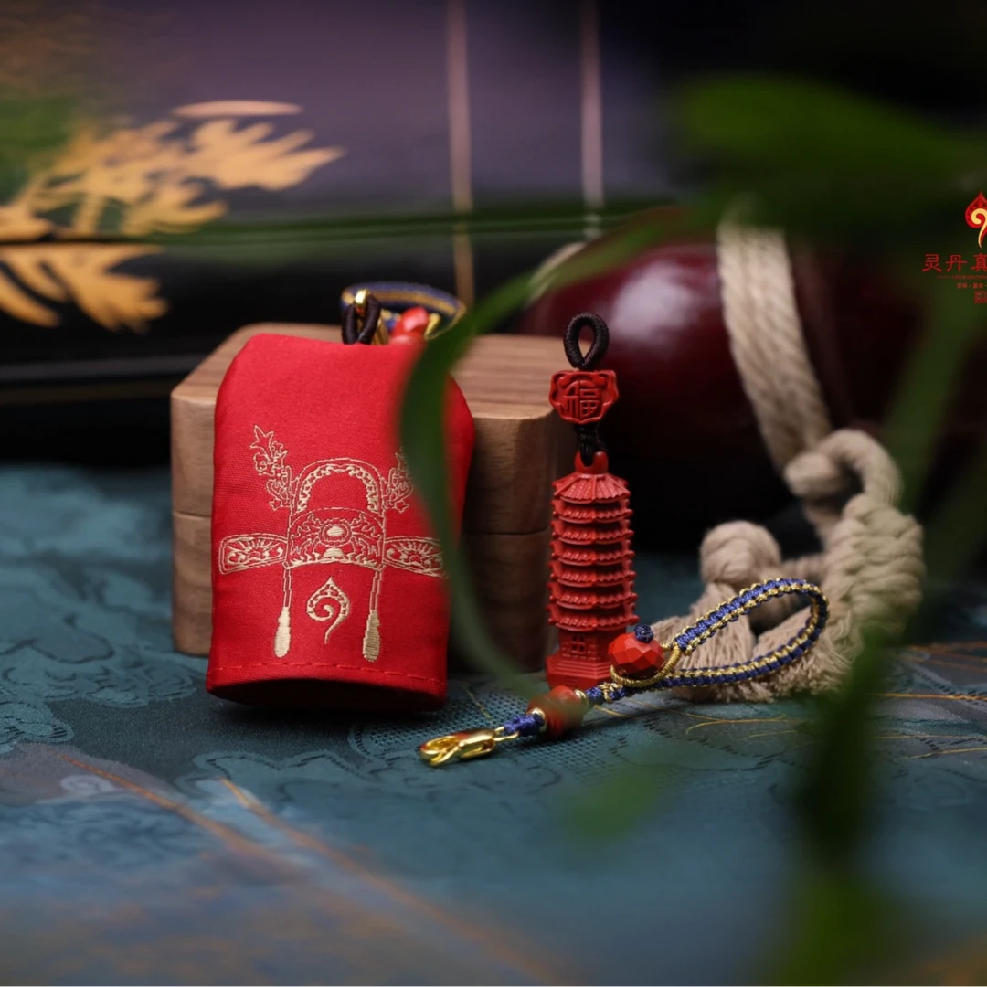 含辰砂工艺品M【张芳宁推荐】事业学业朱砂红砂文昌官帽锦挂饰