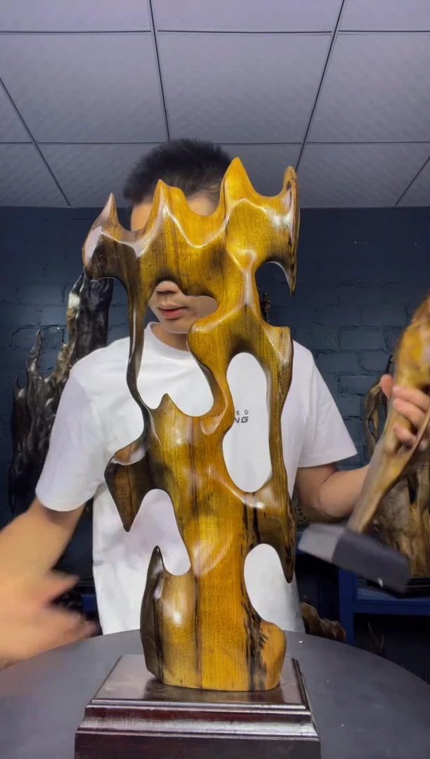 金丝楠反**琶金丝楠木工艺品摆件