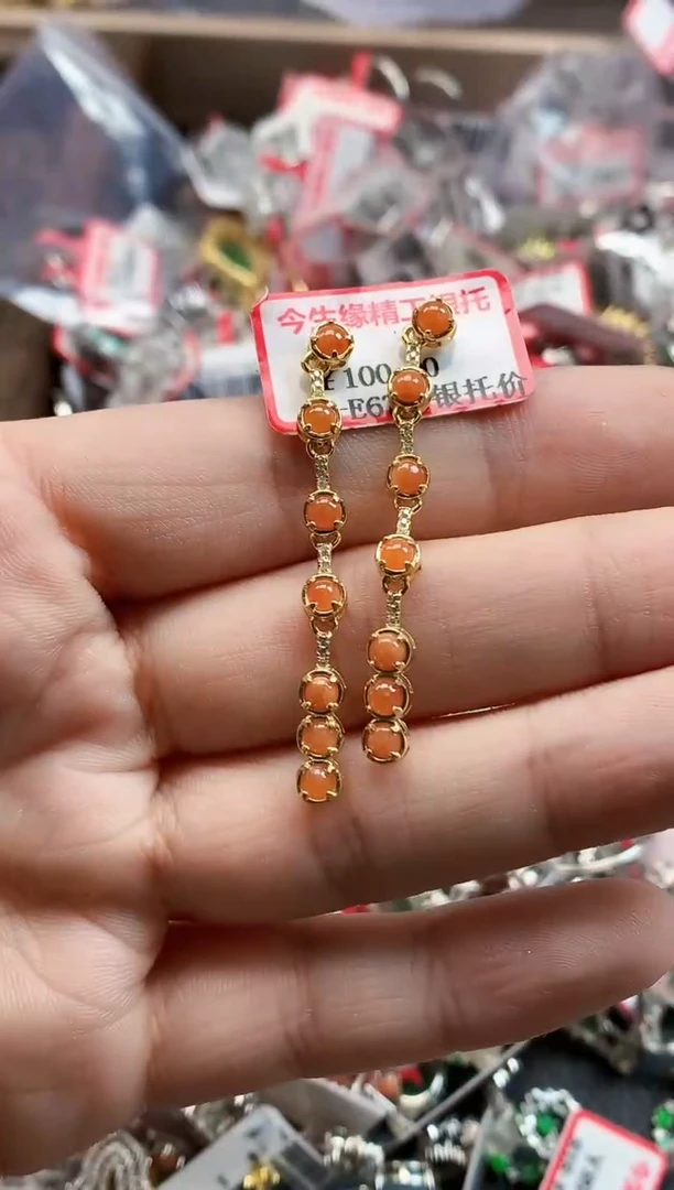 银S925镶嵌戒指翡翠天然A货缅甸翡翠