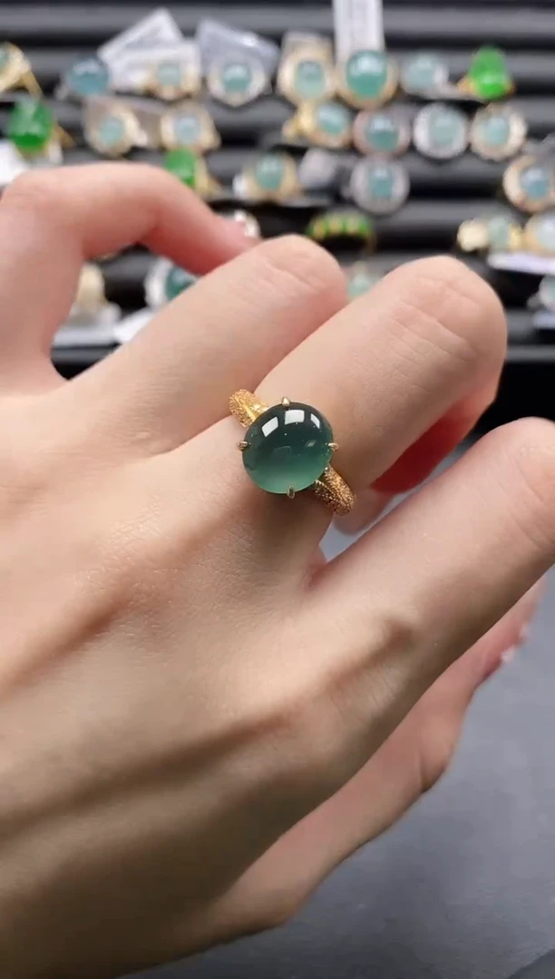 【闪购商品】翡翠戒指银S925镶嵌11111