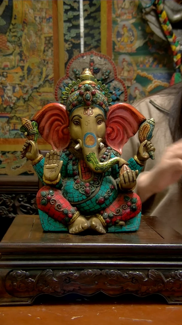 妙**严造像铜像铜造像收藏象鼻财神