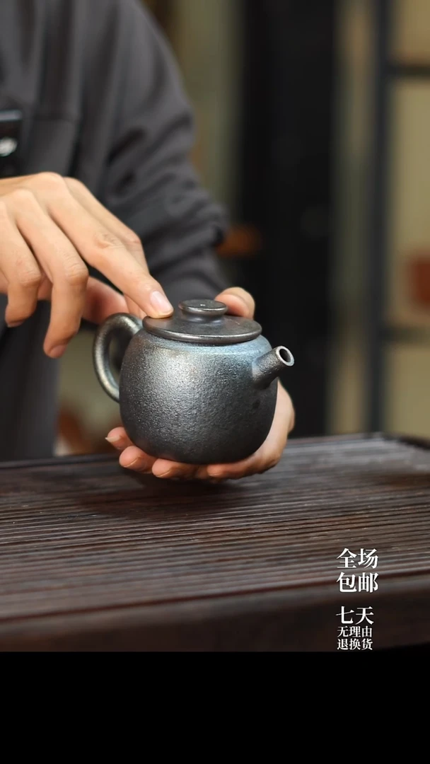 云水山涧建水紫陶微瑕柴烧壶 云玉 008