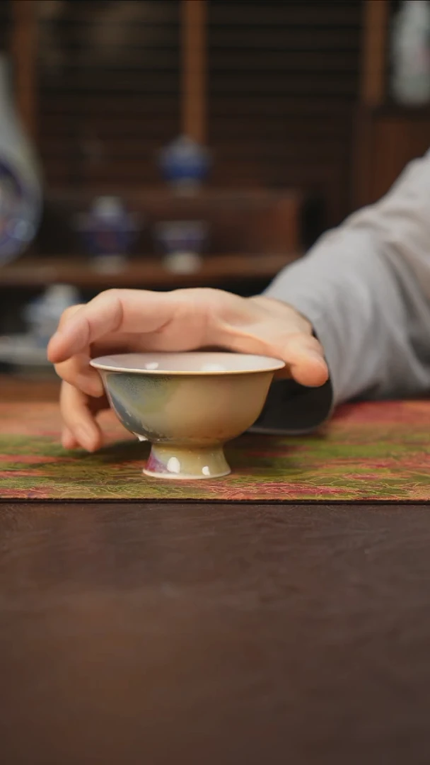 杯景德镇陶瓷杯碗柴烧多人