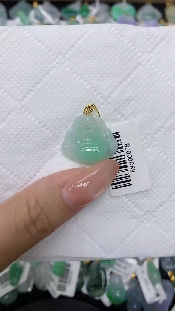 颈饰18K金镶嵌翡翠11111111111