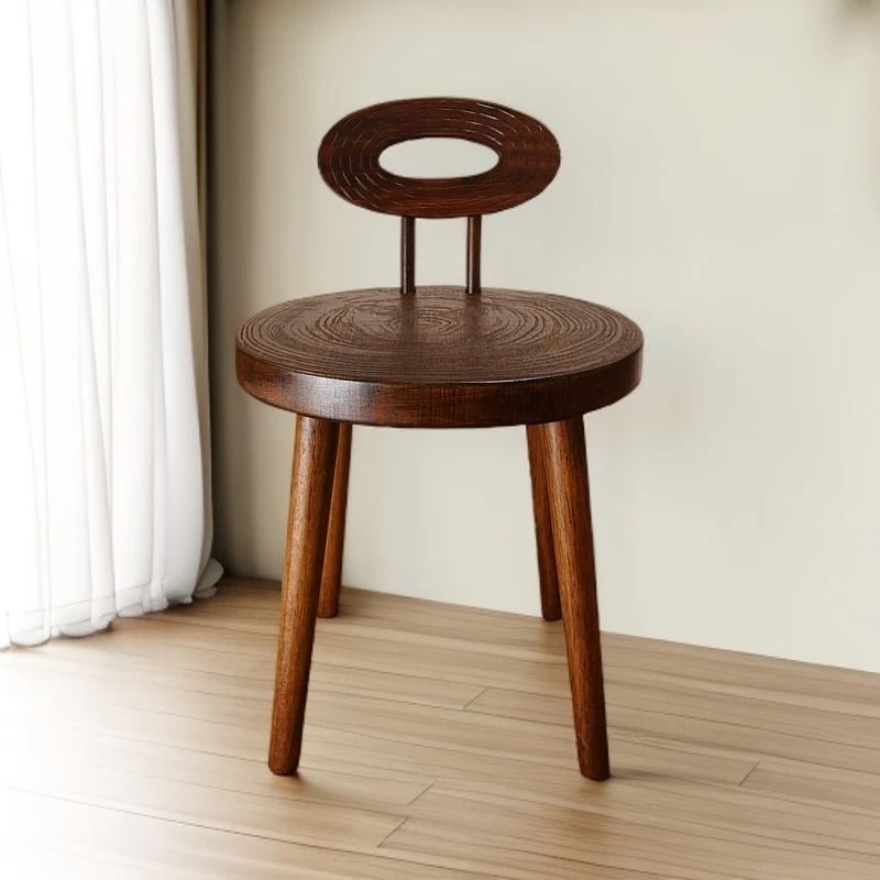 南离侘寂风中古风民宿咖啡馆餐椅茶椅书椅梳妆椅复古家用客厅创意