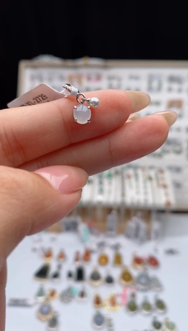 银S925镶嵌戒指翡翠天然A货翡翠