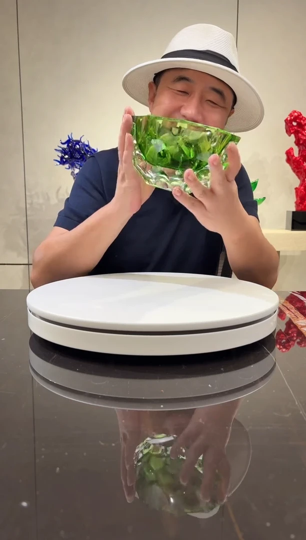 摆件CS0101011椭圆祖母绿凹面小果碗