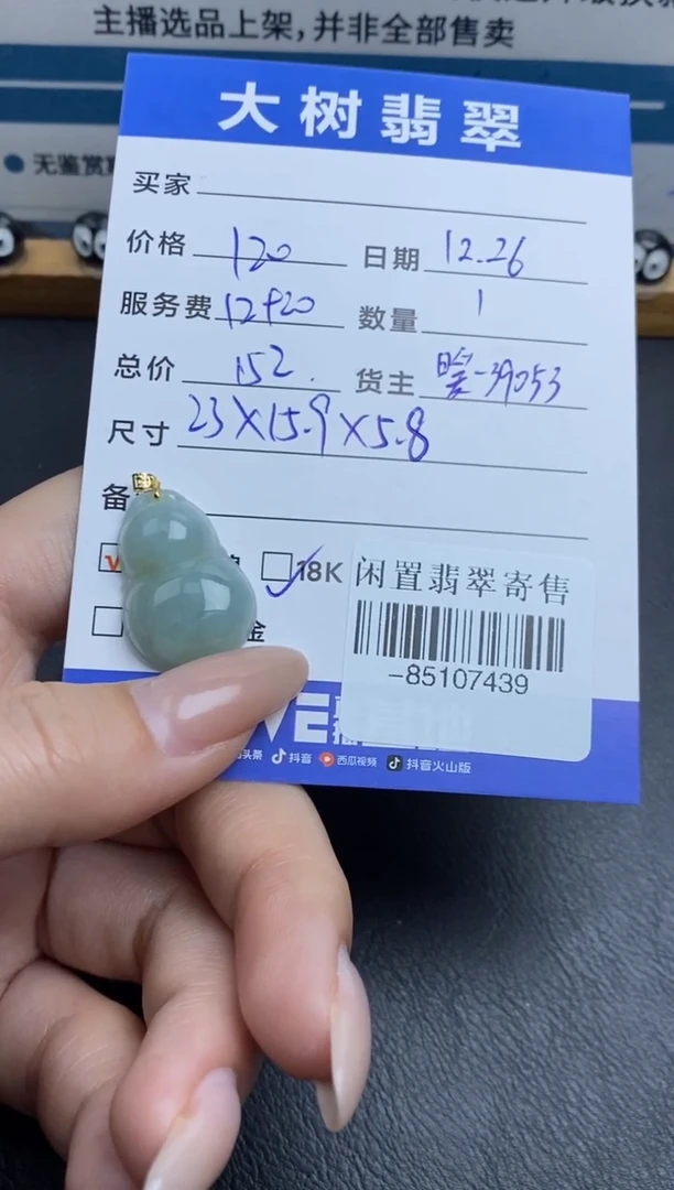 颈饰18K金镶嵌翡翠-85107439