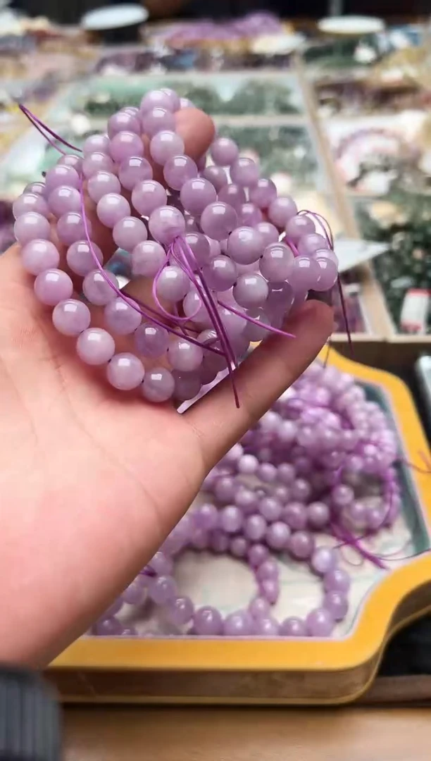 水晶手链未镶嵌紫锂灰手链 卡9+