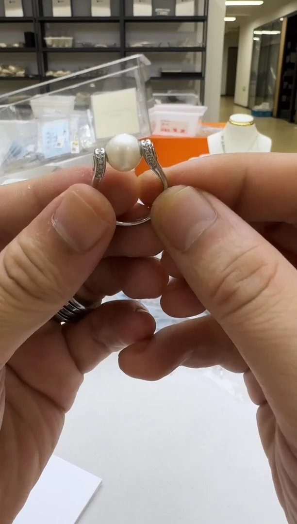 戒指未镶嵌淡水珍珠9-10mm 耳机款