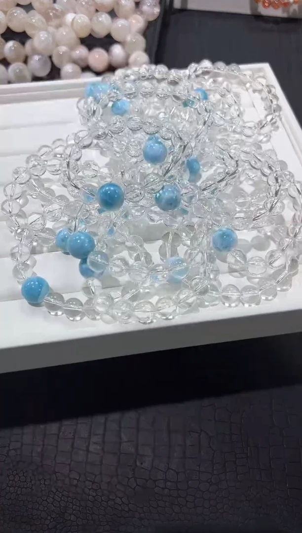 水晶手链未镶嵌8e多样性发其一【1条】默认微瑕/顶珠13+mm