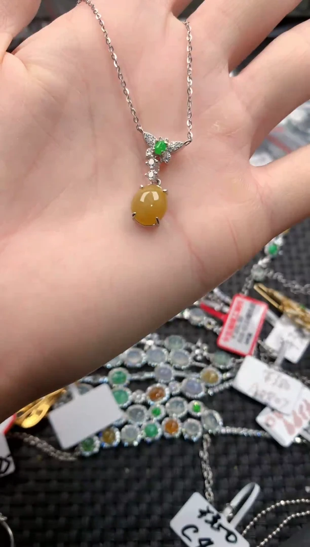 银S925镶嵌戒指翡翠444   1