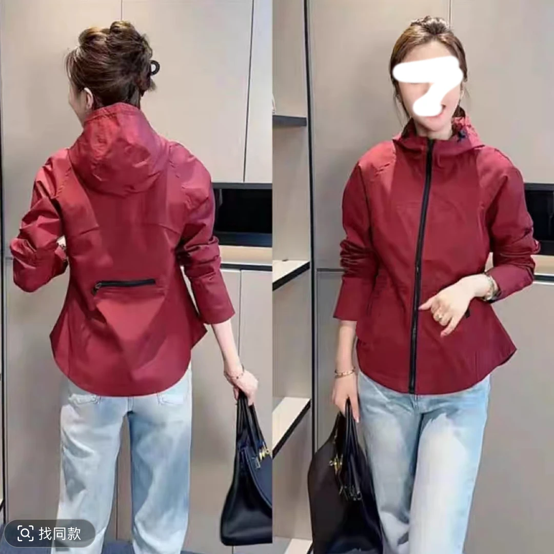 【胖彤彤】1319#封闭拉链设计连帽冲锋衣外套Y/125