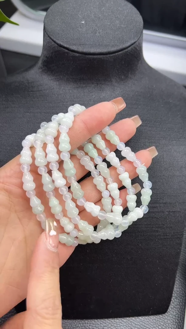 【闪购商品】翡翠手串未镶嵌YM1107 葫芦手串多样性发一