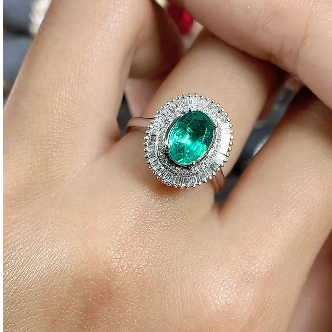 18k金黄金镶祖母绿戒指