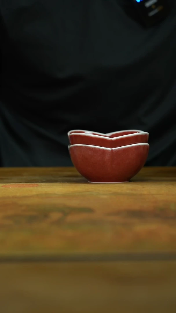 豇豆红景德镇上庄陶瓷