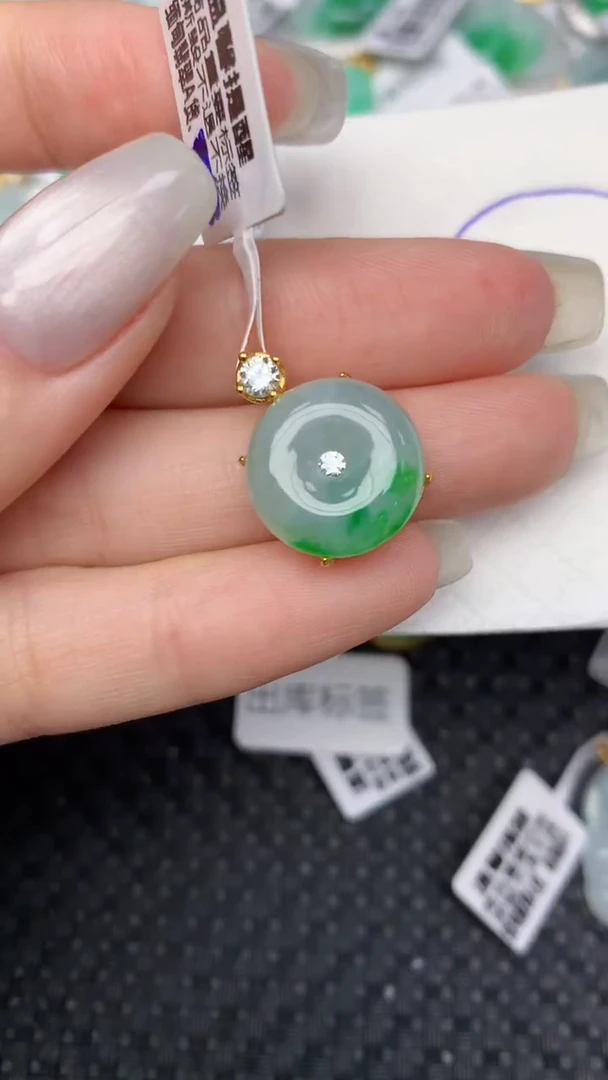 颈饰未镶嵌翡翠天然缅甸翡翠a货百元以上9元证书费自理