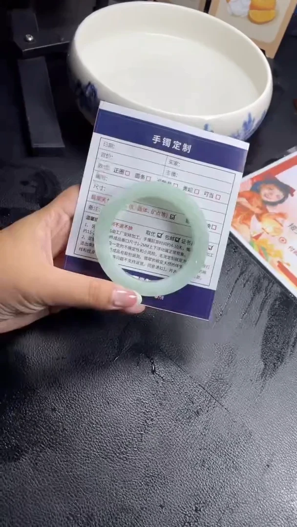 未镶嵌手镯定制翡翠小**翼SZHF02DZS