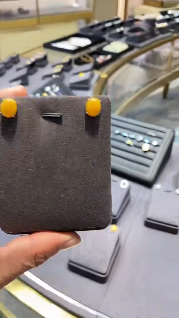 【闪购商品】蜜蜡耳饰银S925镶嵌实体清货