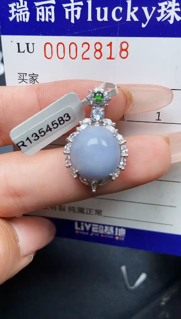 【闪购商品】翡翠颈饰银S925镶嵌2818