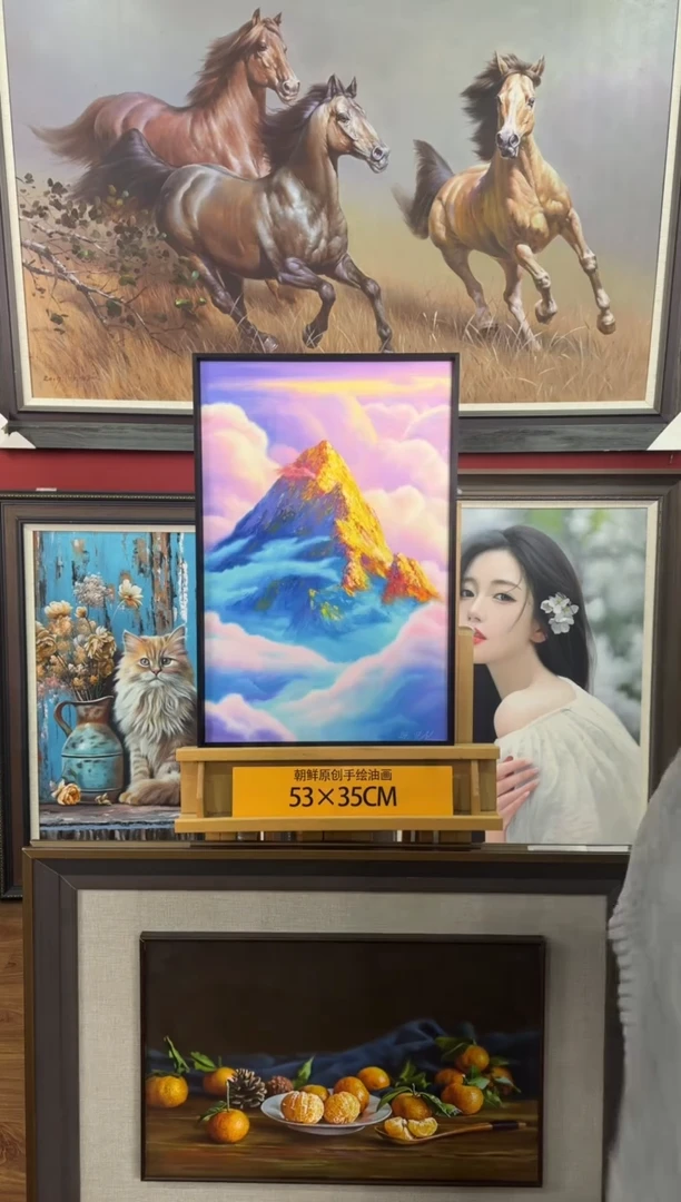 油画【3号】约53*35cm丨朝鲜原创纯手绘孤品油画丨顺丰包邮