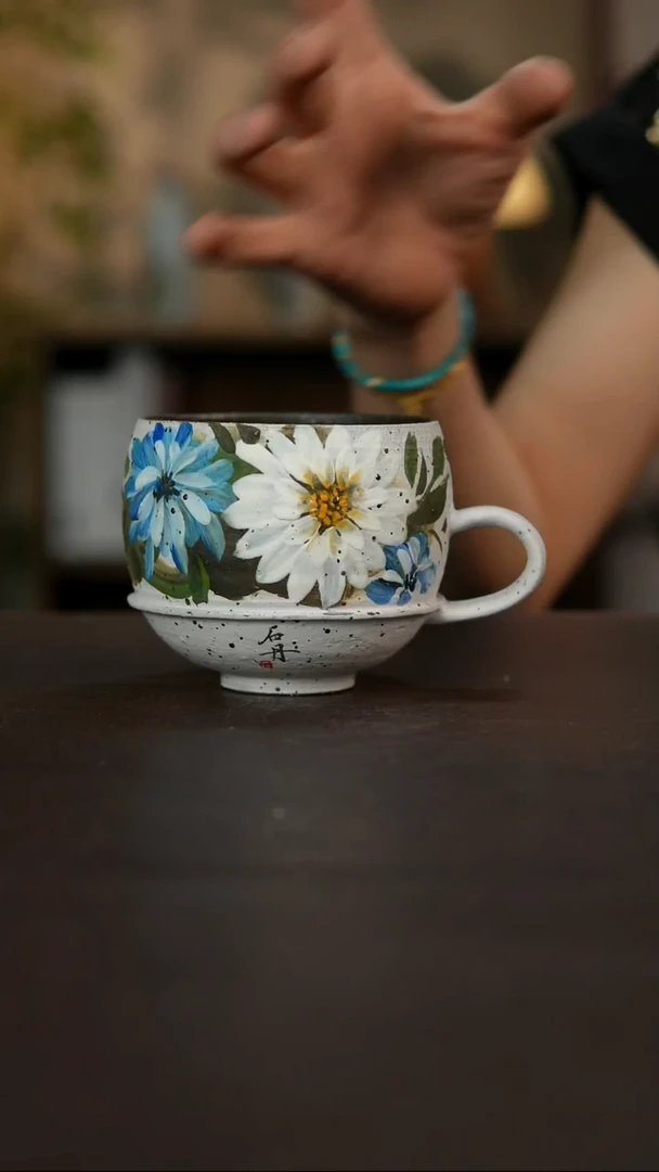 杯景德镇陶瓷杯碗柴烧多人