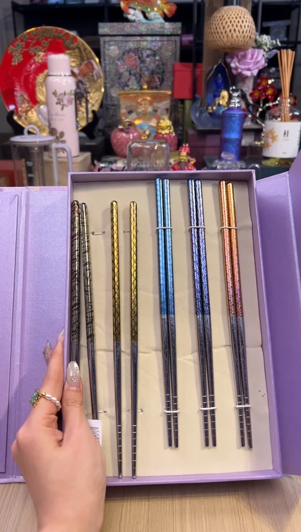 【年终福利】32彩钛筷子-五色